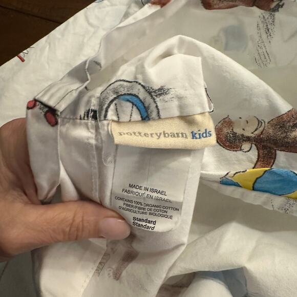 Pottery Barn Curious George Monkey Fun Vibrant Twin Sheet Set - Picture 3 of 5